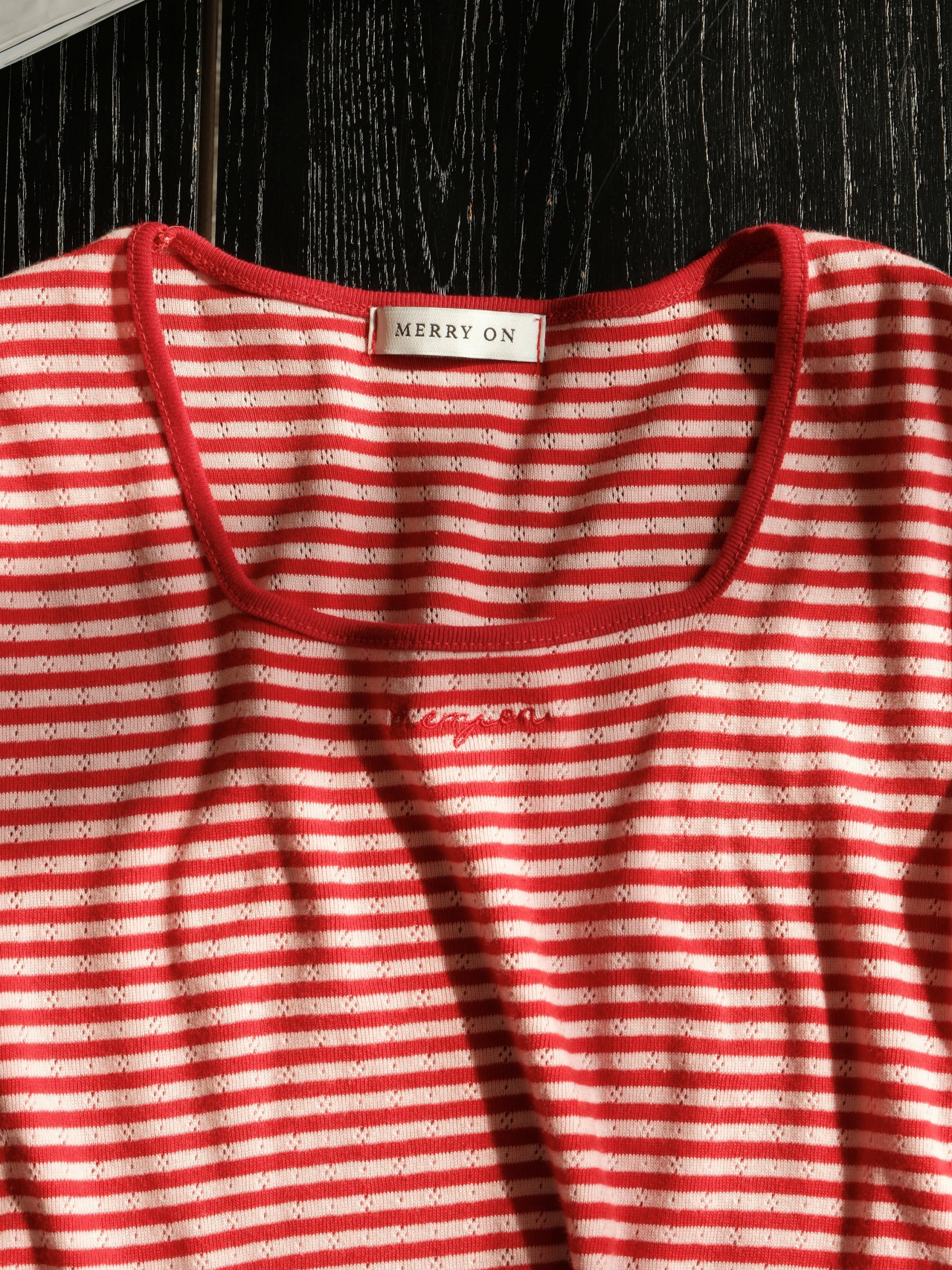 Peter Stripe T-shirt [RED]*05.12 Reservation for delivery