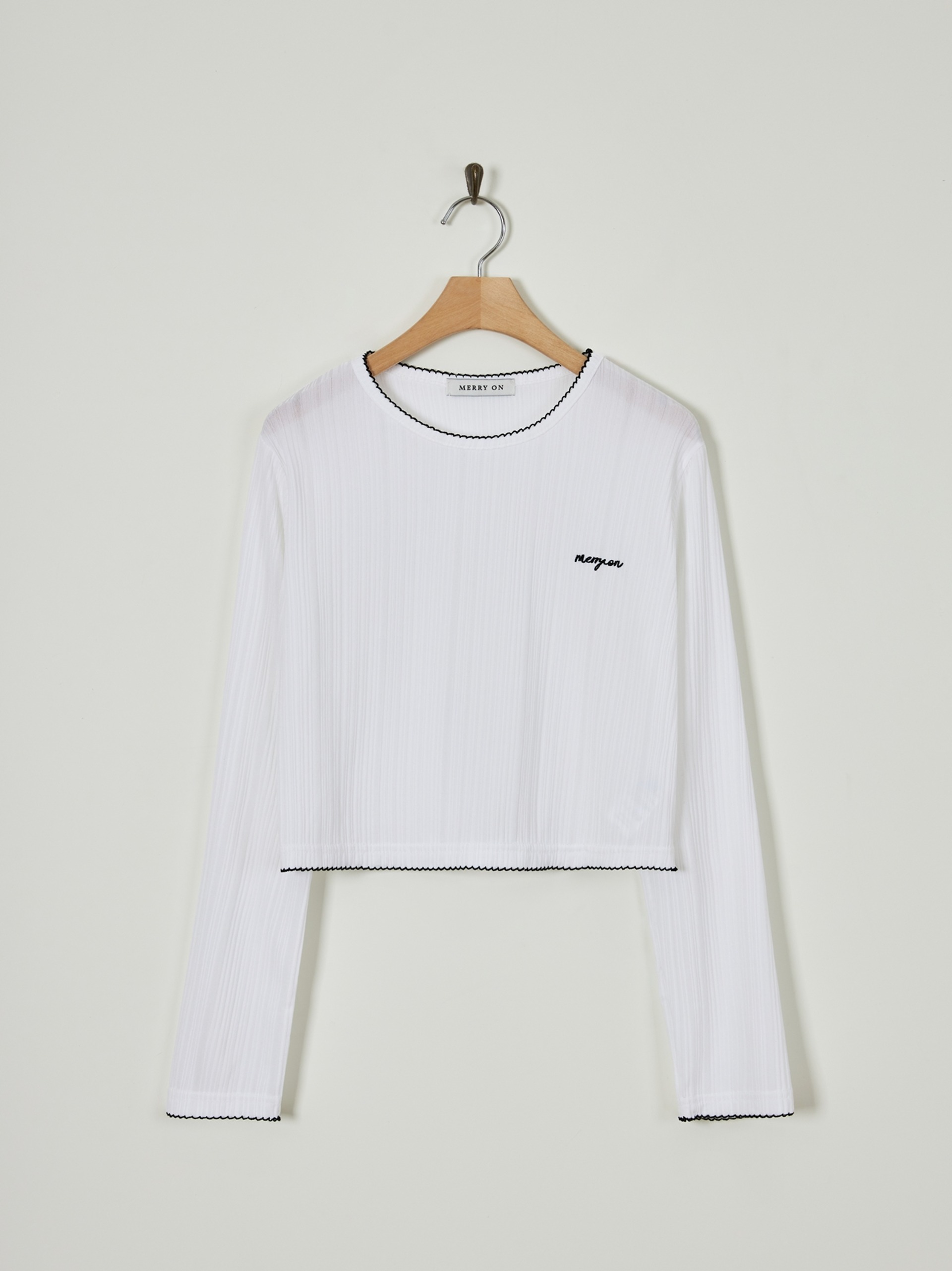 Bess Wave T-shirt[IVORY][Departure today]