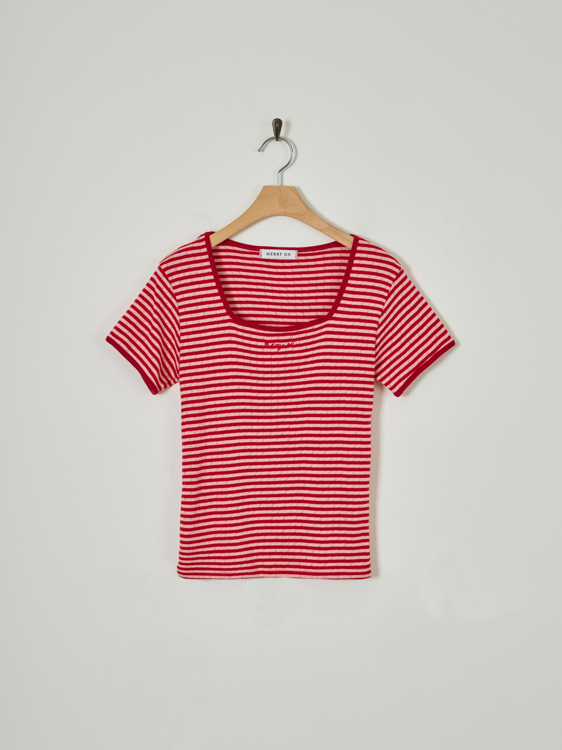 Peter Stripe T-shirt [RED]*05.12 Reservation for delivery