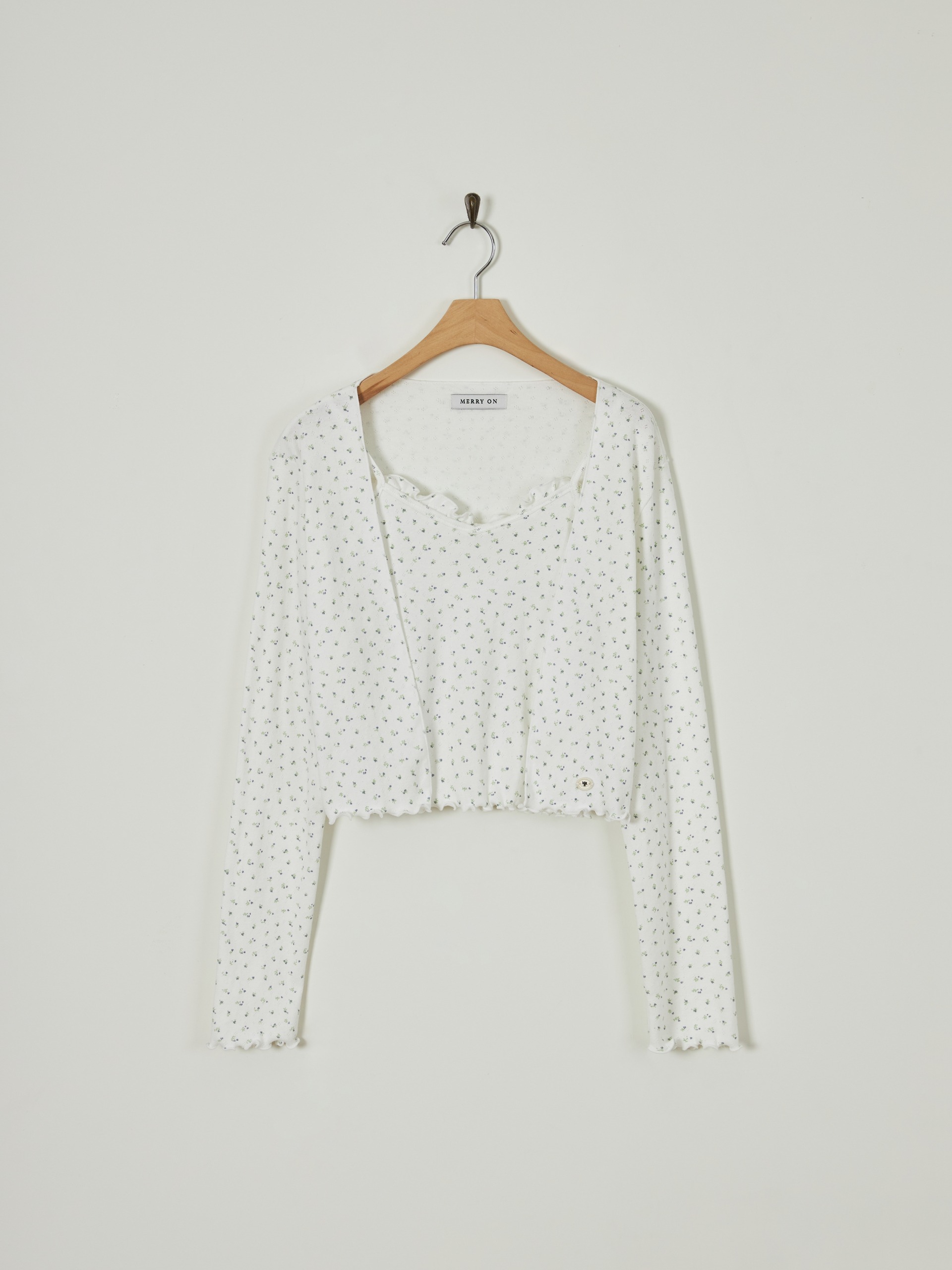 Berry sleeveless cardigan [IVORY][Departure today]