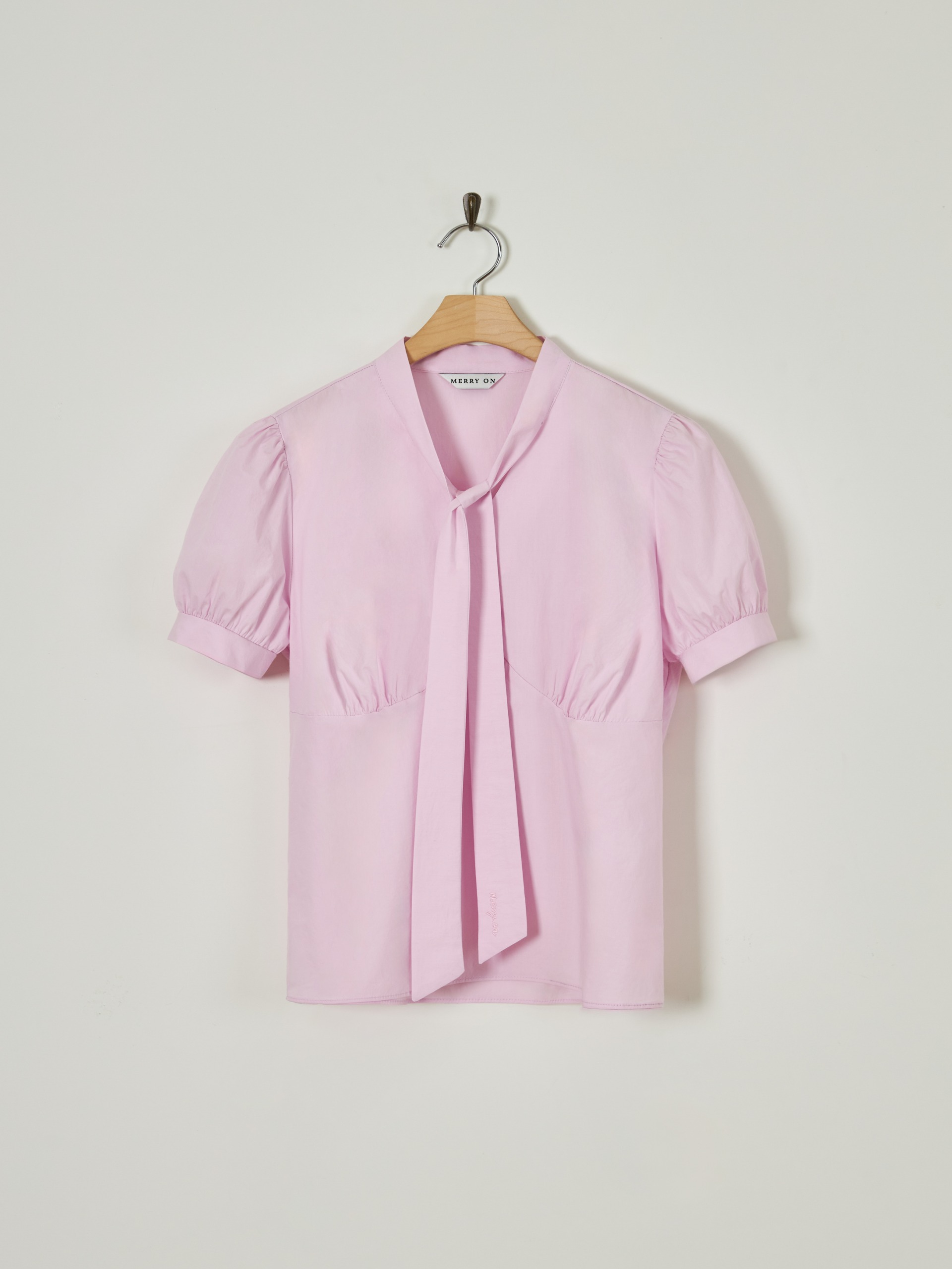 Christine Tie Blouse [PINK][Departure today]