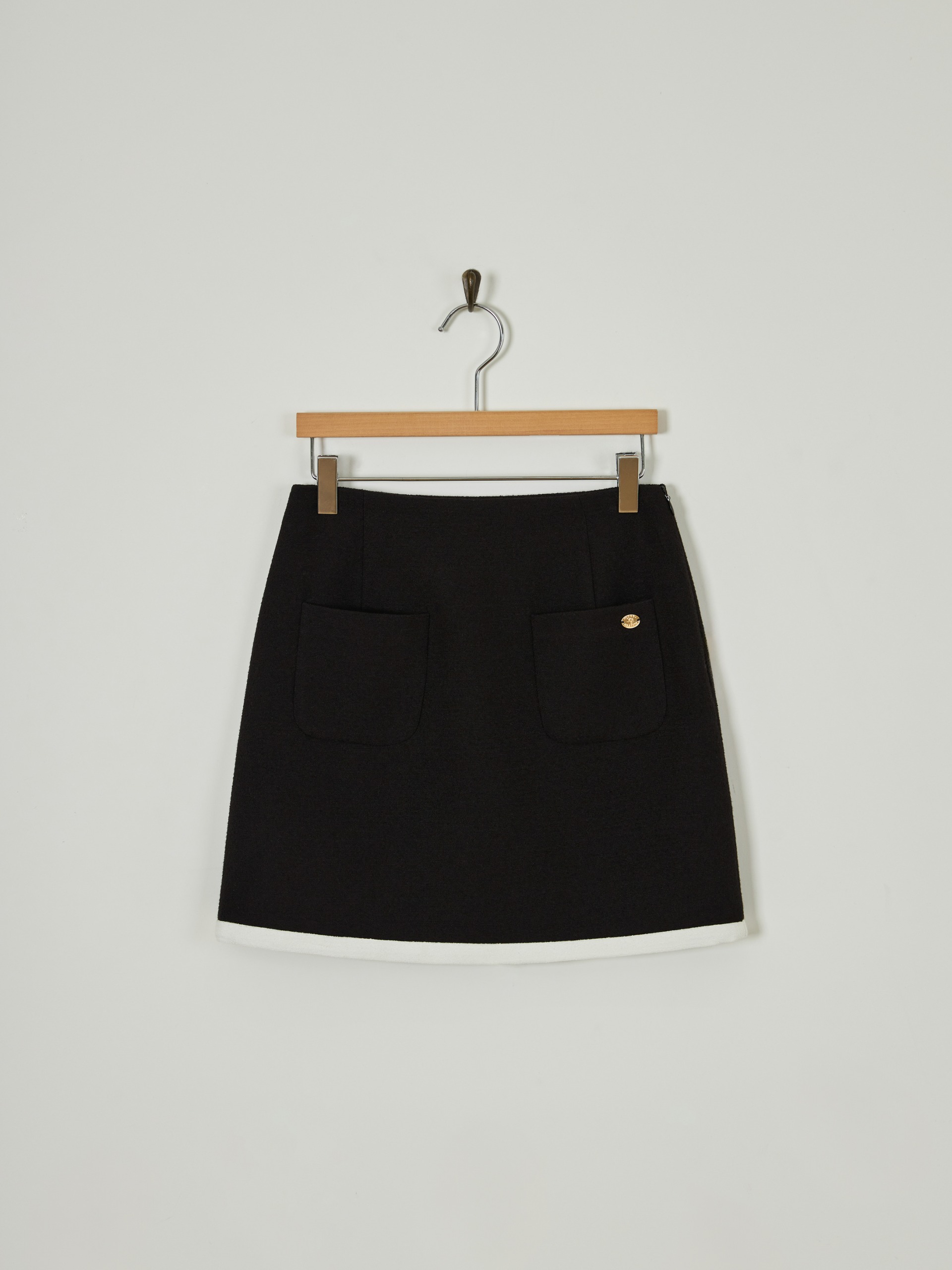 objet tweed skirt [BLACK][Departure today]